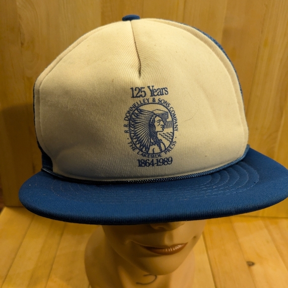Blue and White Anniversary Cap - Picture 1 of 7